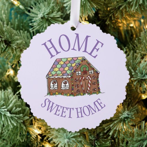 Merry Christmas Gingerbread House Holiday Treats Ornament Card