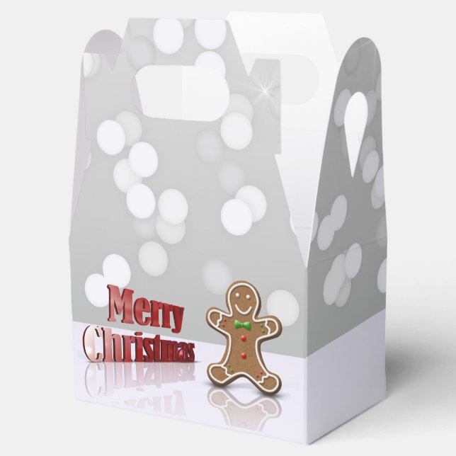 Merry Christmas Gingerbread Man Favor Boxes (Opened)