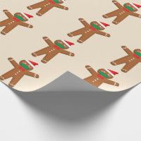 Gingerbread Man Cookies Wrapping Paper