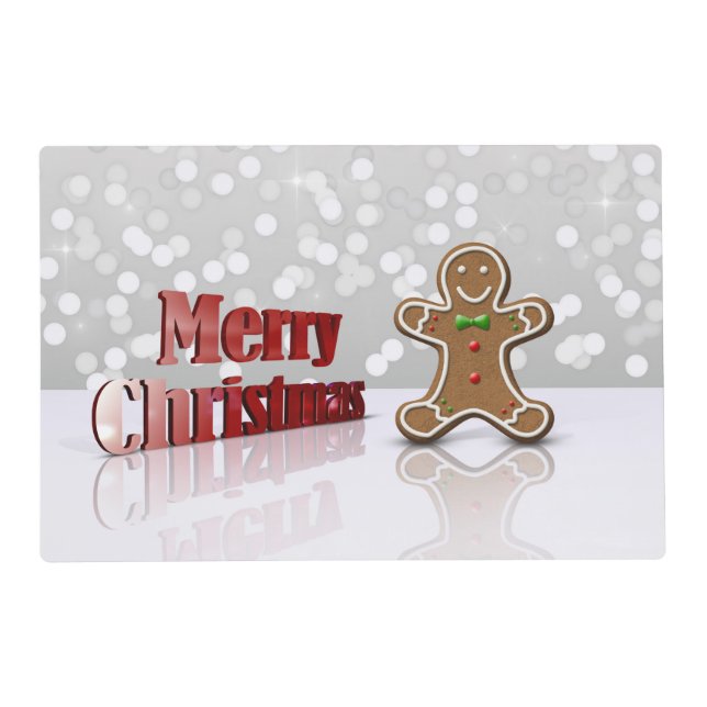 Merry Christmas Gingerbread Man Placemat (Front)
