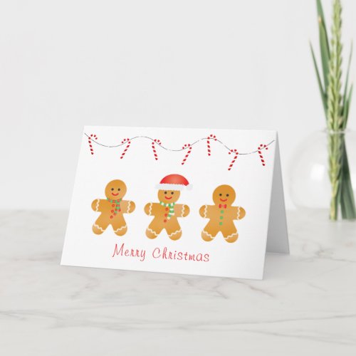 Merry Christmas Gingerbread Men Card