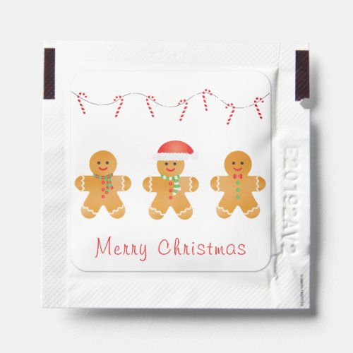 Merry Christmas Gingerbread Men Hand Sanitizer Packet