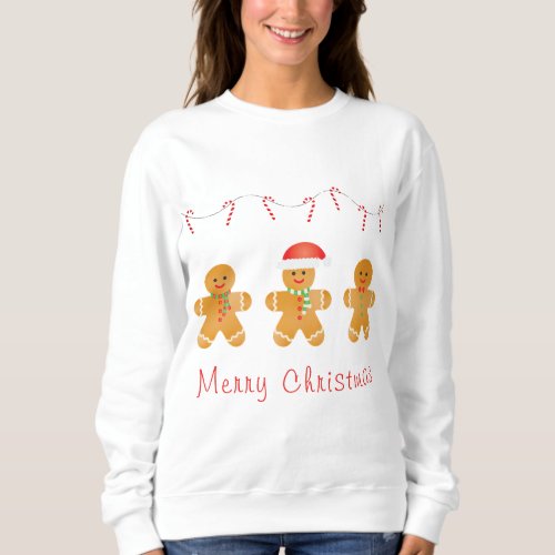 Merry Christmas Gingerbread Men Sweatshirt