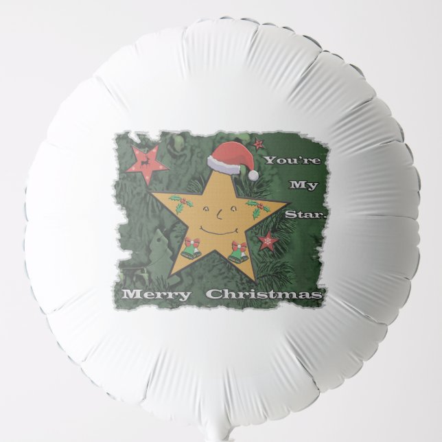 Merry Christmas gingerbread star  Balloon (Front)