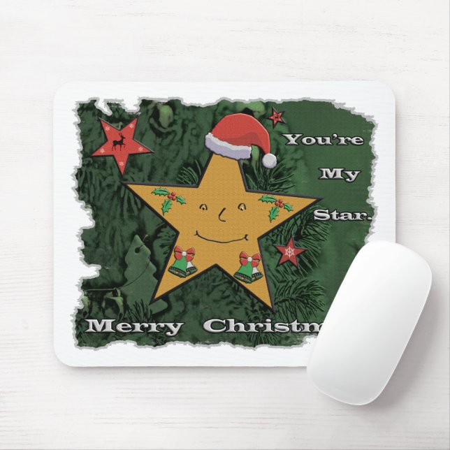 Merry Christmas gingerbread star  Mouse Pad (With Mouse)