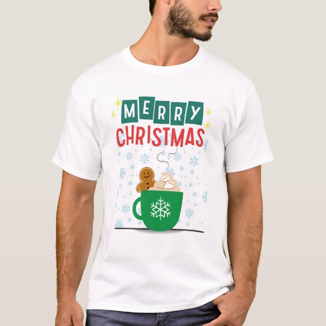 Merry Christmas Gingerbread Tee (Front)