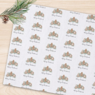 Merry Christmas Gingerbread Tissue Paper