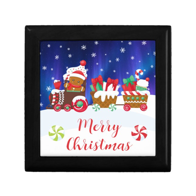 Merry Christmas – Gingerbread Train Gift Box (Front)