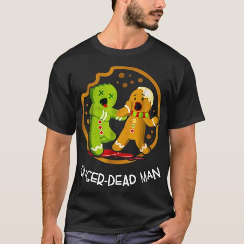 Merry Christmas GingerDead Man Cookie Zombie Xmas  T_Shirt