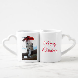 Merry Christmas Giraffe Coffee Mug Set