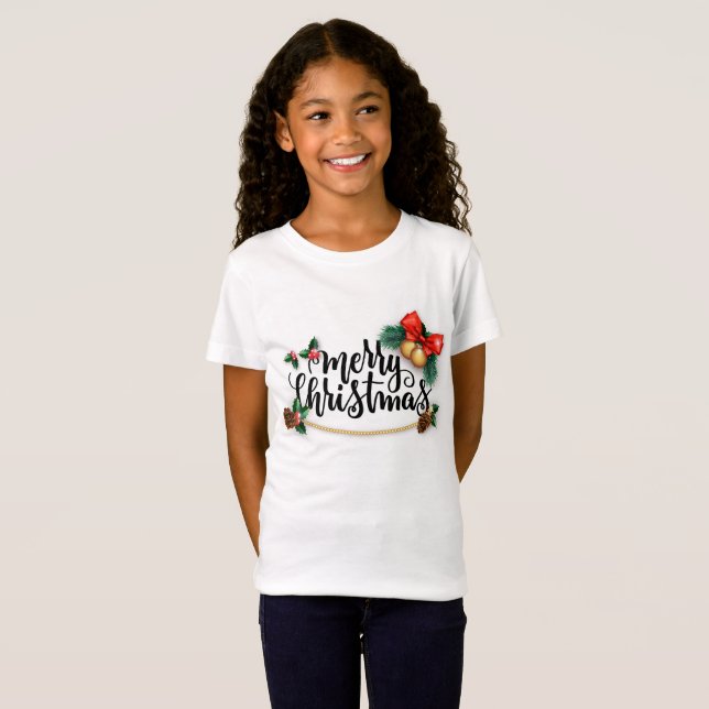 Merry christmas girls T-Shirt (Front Full)