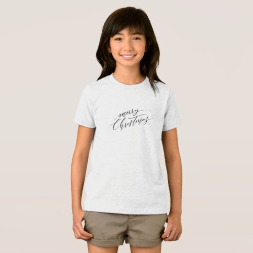 Merry Christmas  Girls T_Shirt Tri_Blend Shirt