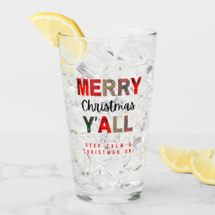 Merry Christmas Glass