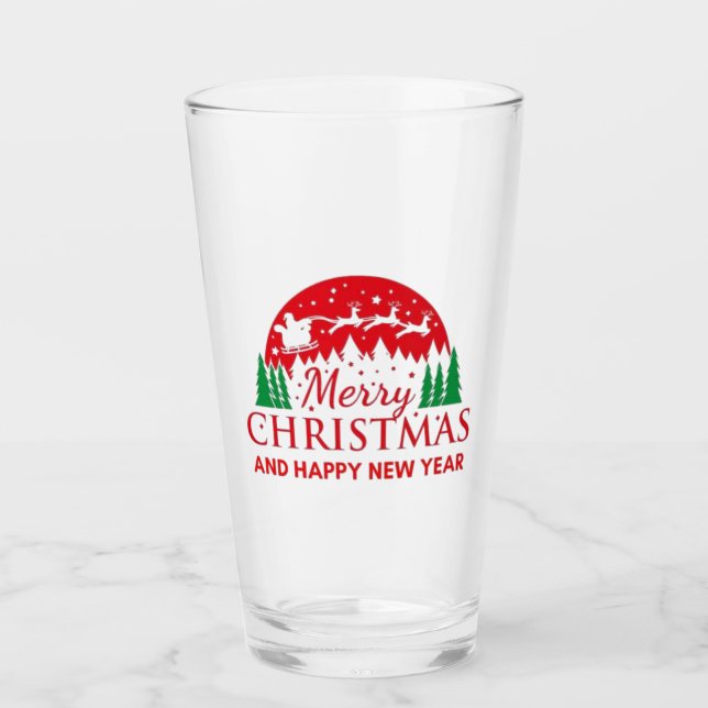 Merry Christmas  Glass (Front)