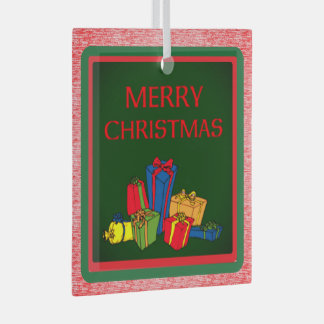 MERRY CHRISTMAS  GLASS ORNAMENT