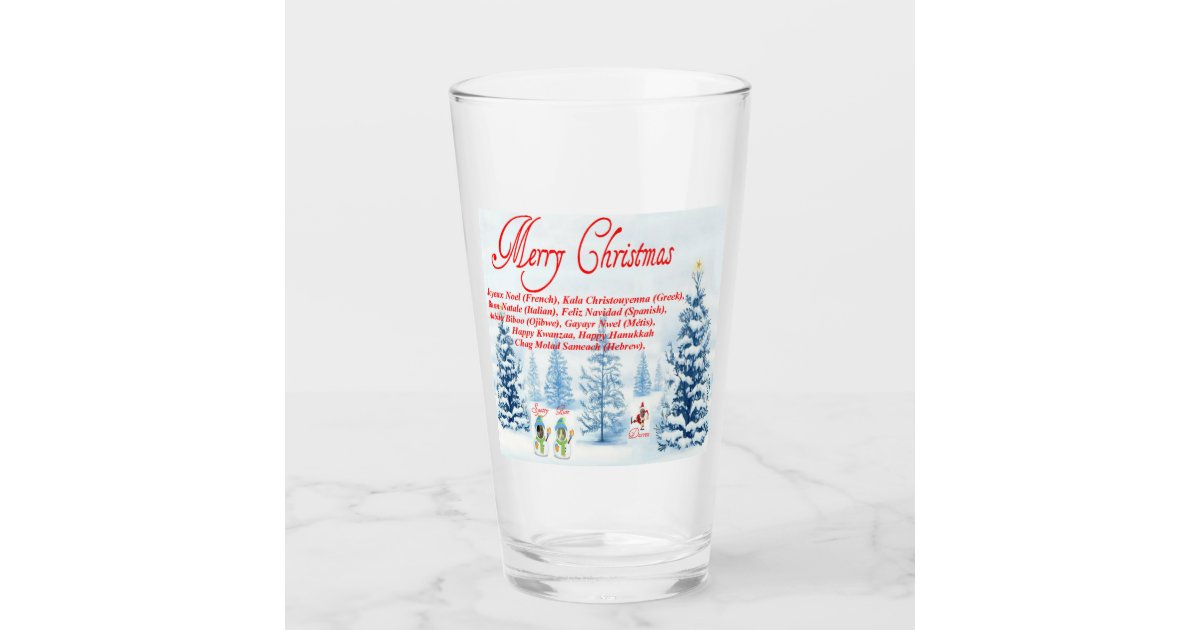 Candy Canes and Peppermint Glass Cup Libbey, Christmas