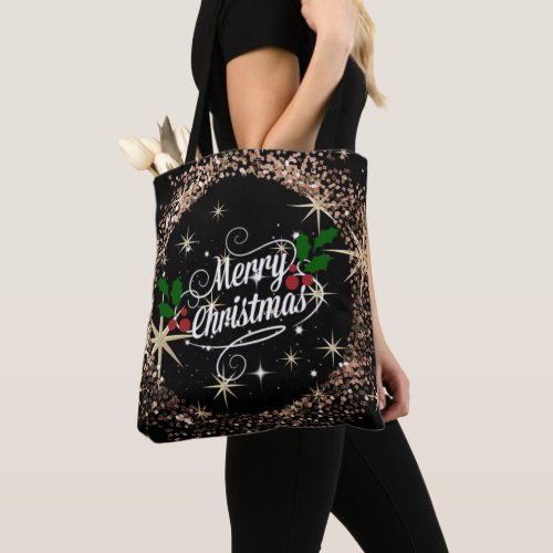 Merry Christmas glisten and shine Tote Bag