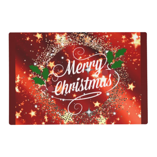 Merry Christmas glitter and shine  Placemat (Front)