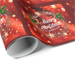 Merry Christmas, Glitter and Shine Wrapping Paper<br><div class="desc">Merry Christmas,  glitter and shine red</div>