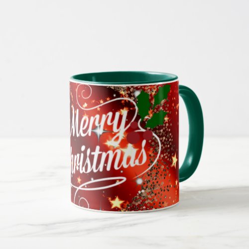 Merry Christmas glitter and sparkle Mug