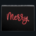 Merry Christmas Glitter Holiday Calendar<br><div class="desc">Merry Christmas Glitter Holiday</div>