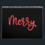 Merry Christmas Glitter Holiday Calendar<br><div class="desc">Merry Christmas Glitter Holiday</div>