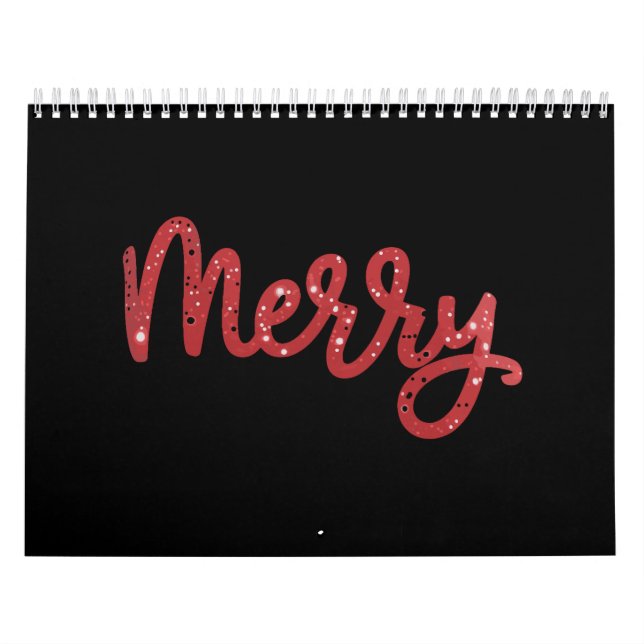 Merry Christmas Glitter Holiday  Calendar (Cover)