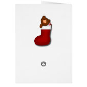 Merry Christmas Glittery Bell and Santa Card (Back)