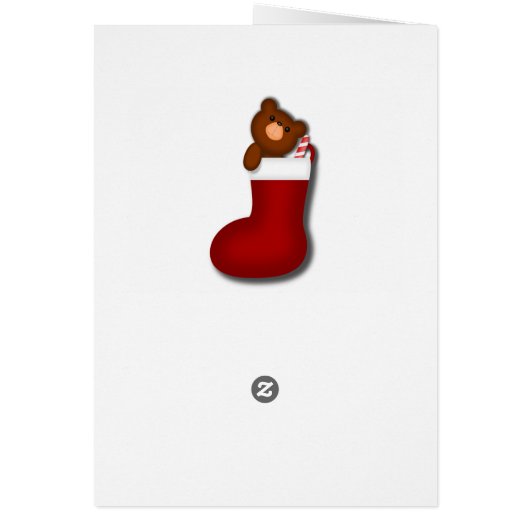 Merry Christmas Glittery Bell and Santa Card (Back)