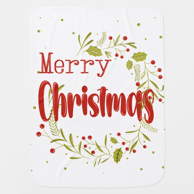 Merry Christmas, global holiday spirit Baby Blanket (Front)