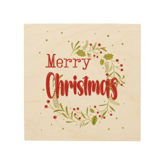 Merry Christmas, global holiday spirit Wood Wall Art
