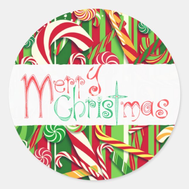 Merry Christmas Glossy / Matte Sticker (Front)