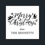 Merry Christmas Glow Custom Rubber Stamp<br><div class="desc">Add a stylish touch to your correspondence with personalized rubber stamps designed by Berry Berry Sweet,  Modern Stationery Boutique. View more designs at www.berryberrysweet.com</div>