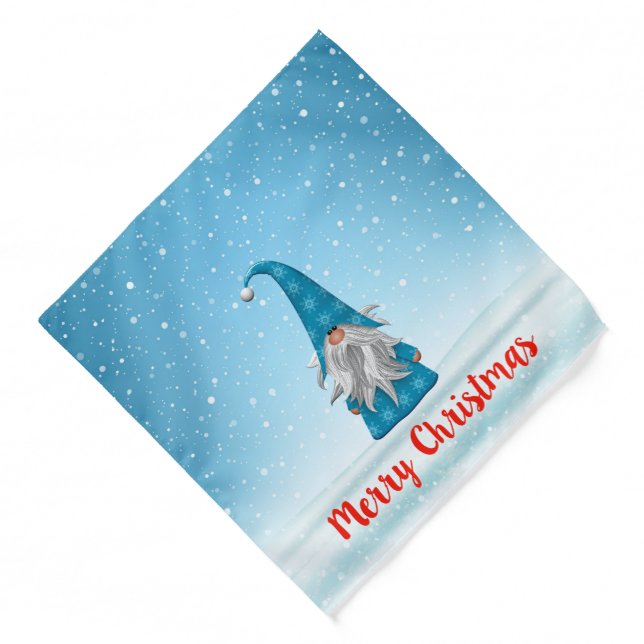 Merry Christmas Gnome  Bandana (Front)