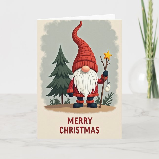 Merry Christmas Gnome Card (Front)