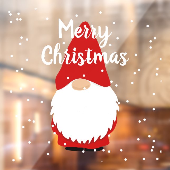 Merry Christmas gnome decoration window cling (Sheet 2)