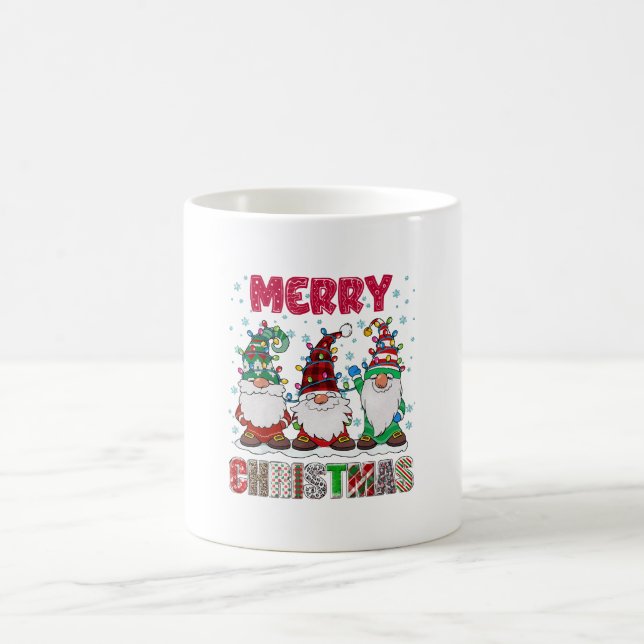 Merry Christmas Gnome Family Funny Xmas Tree Coffee Mug (Center)
