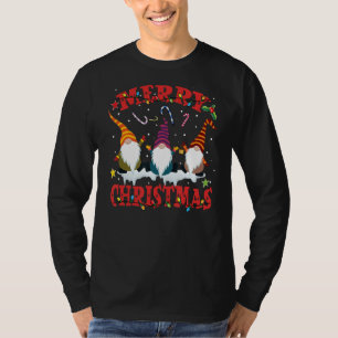 Merry Christmas Gnome Family Matching Pajamas Holi T-Shirt
