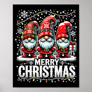 Merry Christmas Gnome Funny Family Christmas Poster