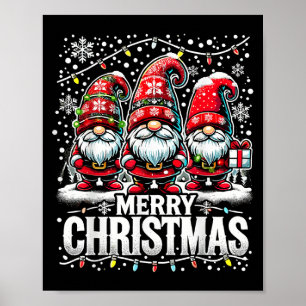 Merry Christmas Gnome Funny Family Christmas Poster