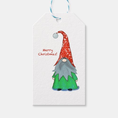 Merry Christmas Gnome Gift Tag