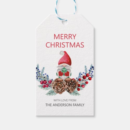 Merry Christmas Gnome  Gift Tags