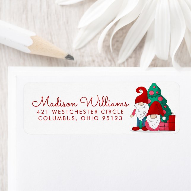 Merry Christmas Gnome Label (Insitu)
