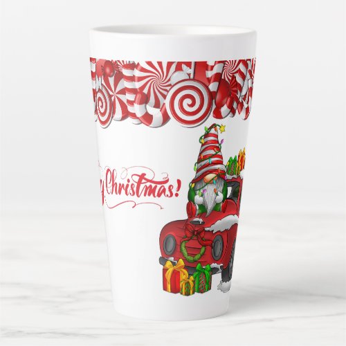 Merry Christmas Gnome  Latte Mug
