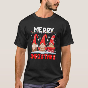 Merry Christmas Gnome  Matching Family Kids Adults T-Shirt