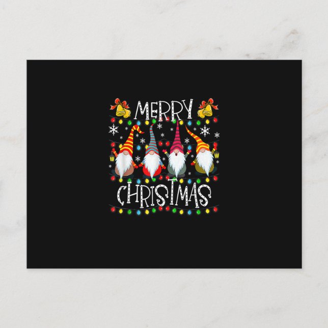 Merry Christmas Gnome Matching Family Party Pajama Postcard (Front)