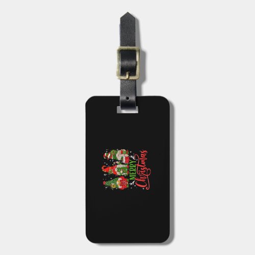 Merry Christmas Gnome Matching Family Xmas Kids Me Luggage Tag