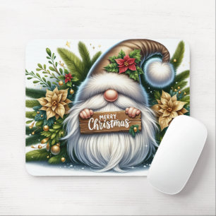 Merry Christmas Gnome Mouse Pad