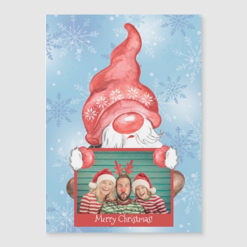 Merry Christmas Gnome Photo Personalized Christmas