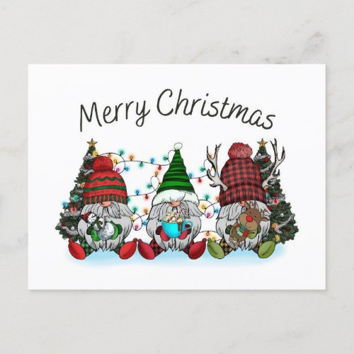 Merry Christmas Gnome Postcard